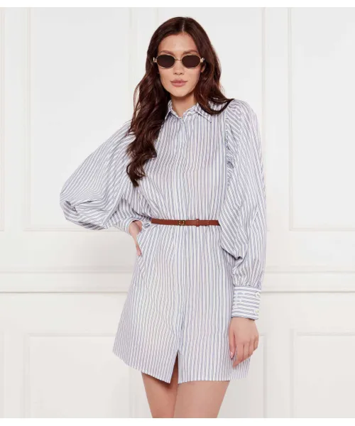 

Платье с поясом Elisabetta Franchi, белый