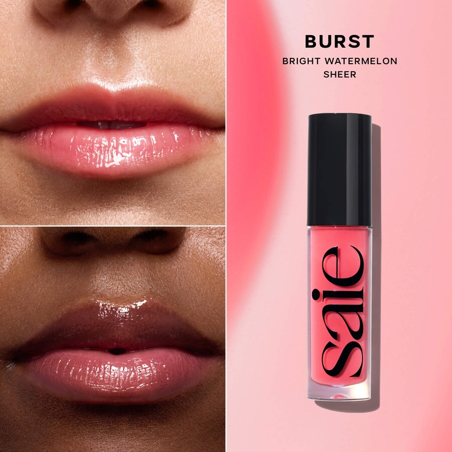 Увлажняющий блеск для губ Glossybounce High-Shine Hydrating Lip Gloss Oil Saie, 0.17 oz/5 mL, Burst — фото 3