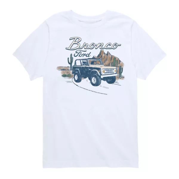 

Футболка с принтом Ford Bronco Desert для мальчиков 8-20 лет Licensed Character, белый