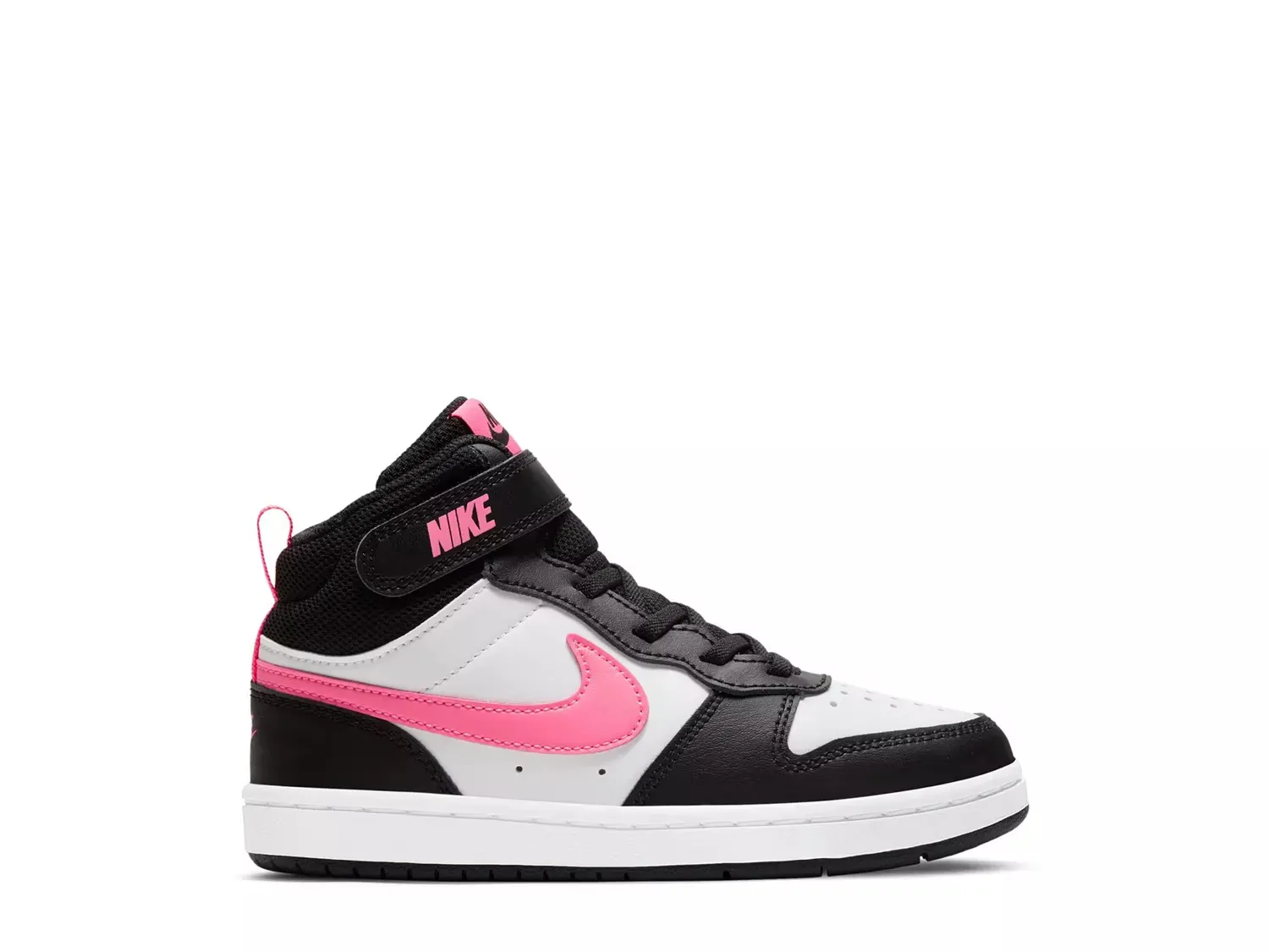 

Кроссовки Court Borough Mid 2 - детские Nike, Black/Pink