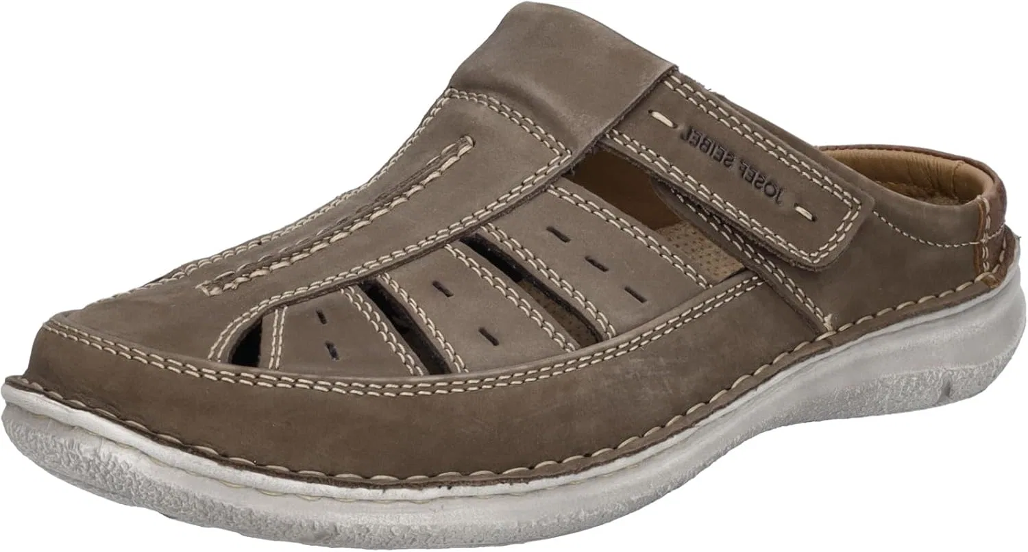 Мужские тапочки Josef Seibel Anvers 76, ширина K (очень широкая), сменная стелька, Grey (Grey Combo)