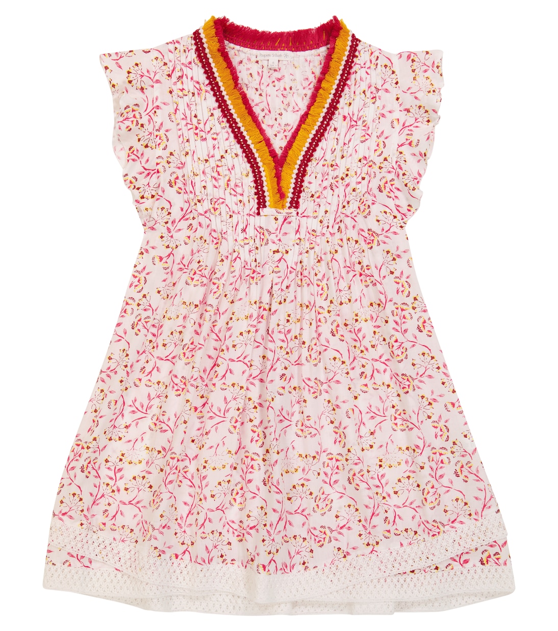 

Мини-платье с цветочным принтом Саша Poupette St Barth Kids, Pink Cerise