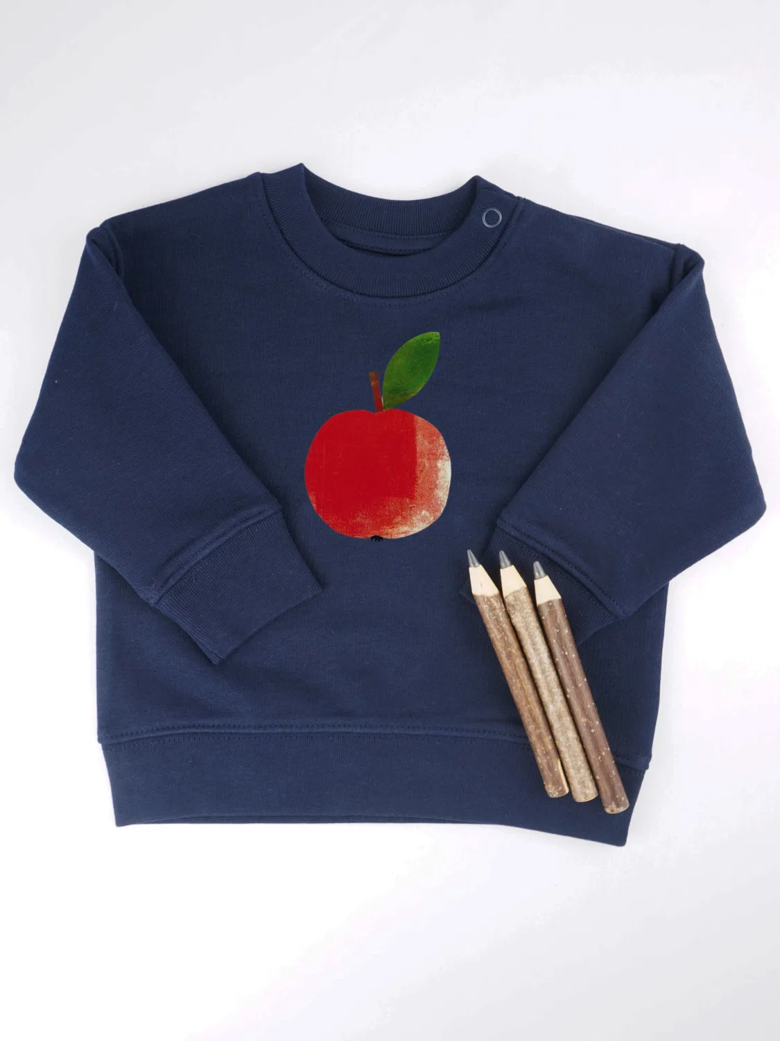 Свитер 'Meladi Kinder Baby-Свитер aus Biobaumwolle - Apfel auf Navy Blue' Meladi, Navy — фото 2