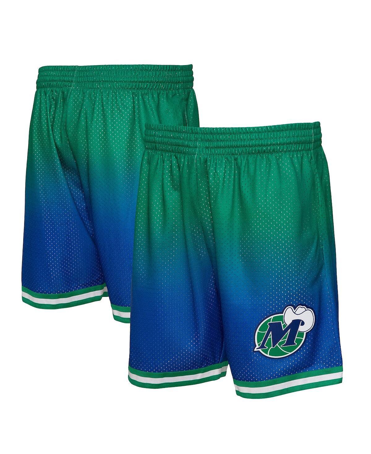 

Мужские зелено-темно-синие шорты Dallas Mavericks 1998/99 Hardwood Classics Fadeaway Reload 3.0 Swingman Mitchell & Ness