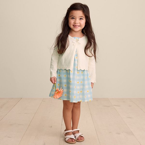 Кардиган для девочки с летящим силуэтом Little Co. By Lauren Conrad, Peach Layer — фото 2