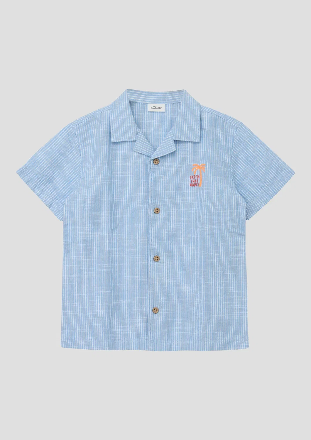 Рубашка на пуговицах стандартного кроя S.Oliver, Light Blue — фото 2