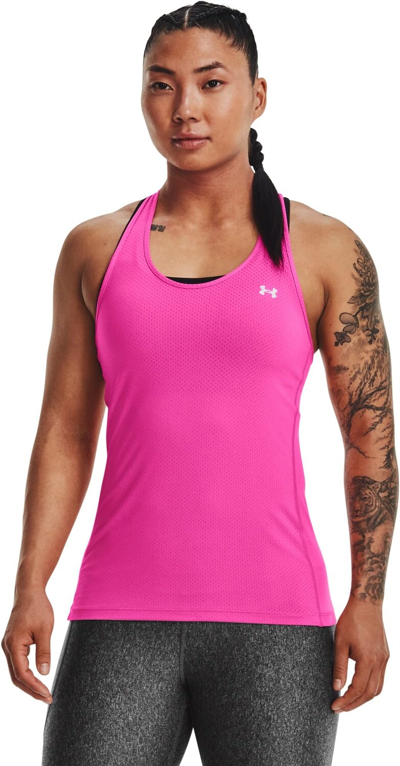 

Топ Under Armour UA HeatGear Armour Racer Tank, цвет Rebel Pink/Iridescent