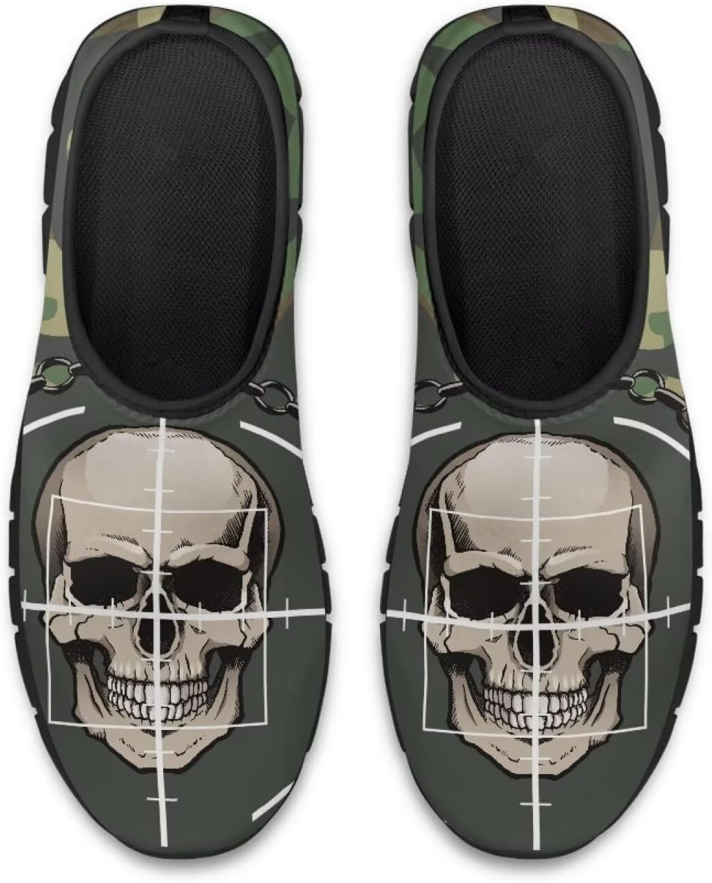 

Мужские кроссовки с камуфляжным принтом, повседневные, низкие, без шнурков, удобные, дышащие, для прогулок на улице, черные, размер US 5-14 Fuxowvby