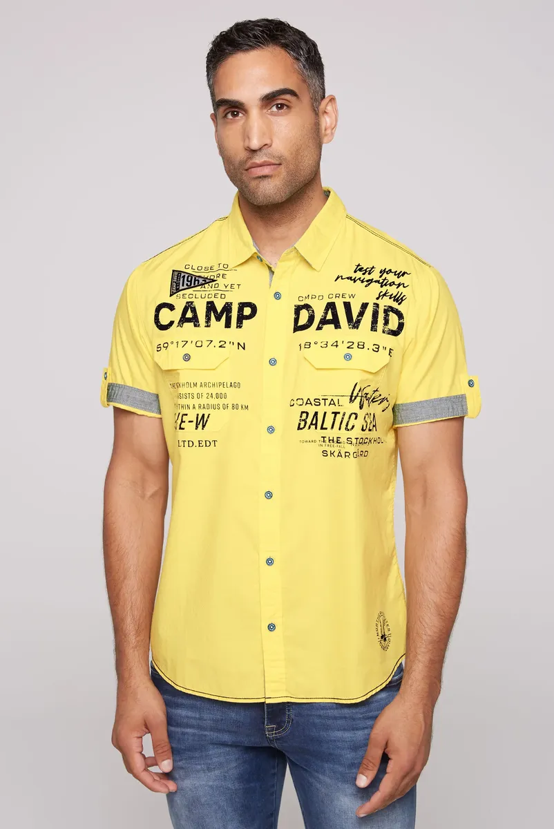 

Рубашка CAMP DAVID с короткими рукавами, хлопок, цвет Light Lime