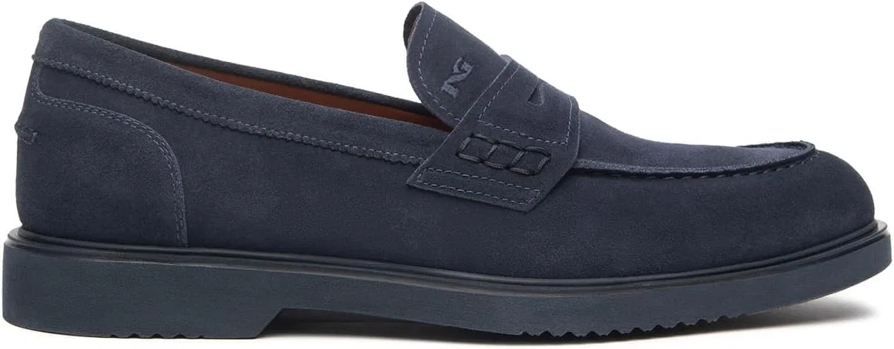 Nero Giardini E500610U Мужские замшевые мокасины, Indigo