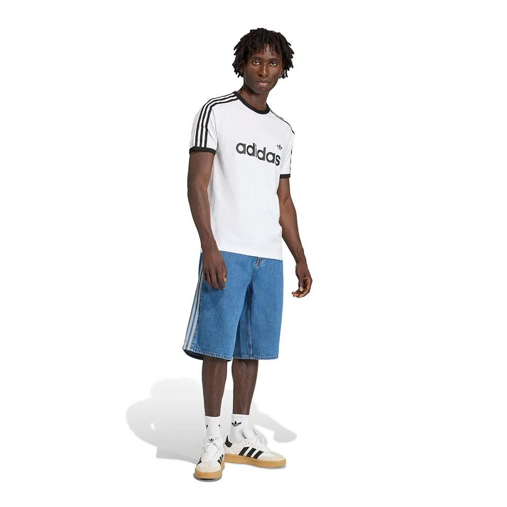 Джинсовые шорты adidas Originals Firebird Adicolor, синий — фото 4