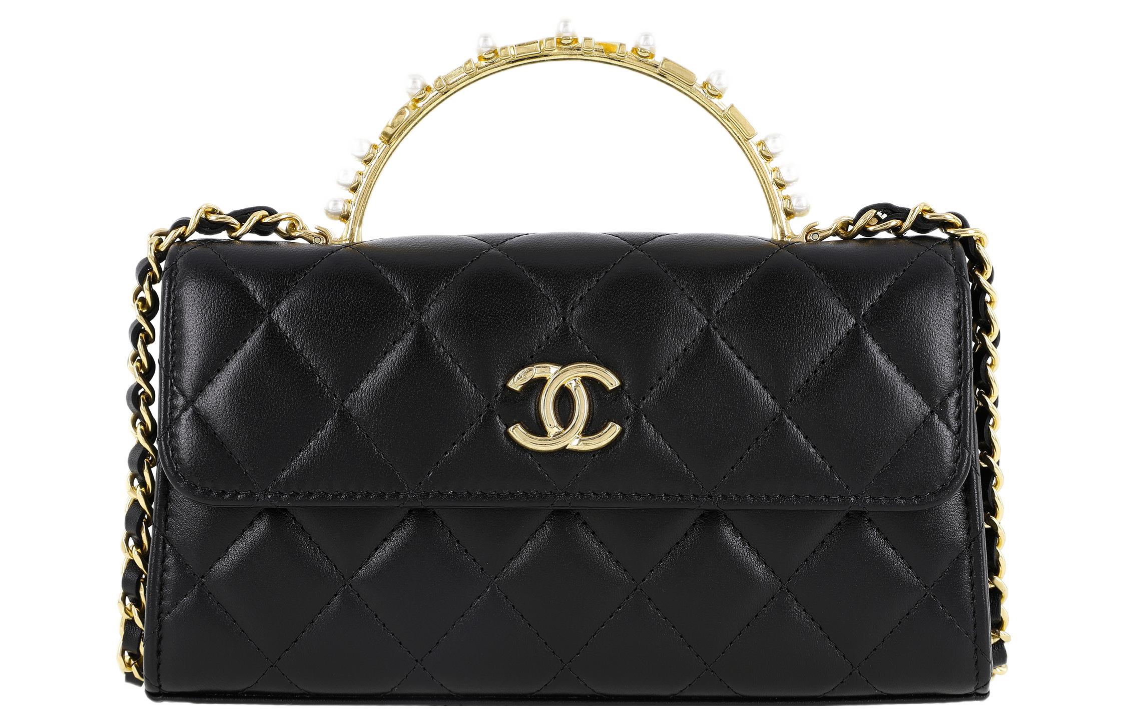 

Сумка через плечо из ягненка, черная CHANEL