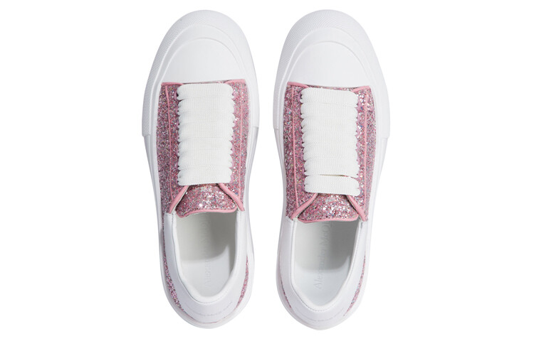 Кроссовки женские Alexander Mcqueen Deck Lifestyle, розовый / белый — фото 4