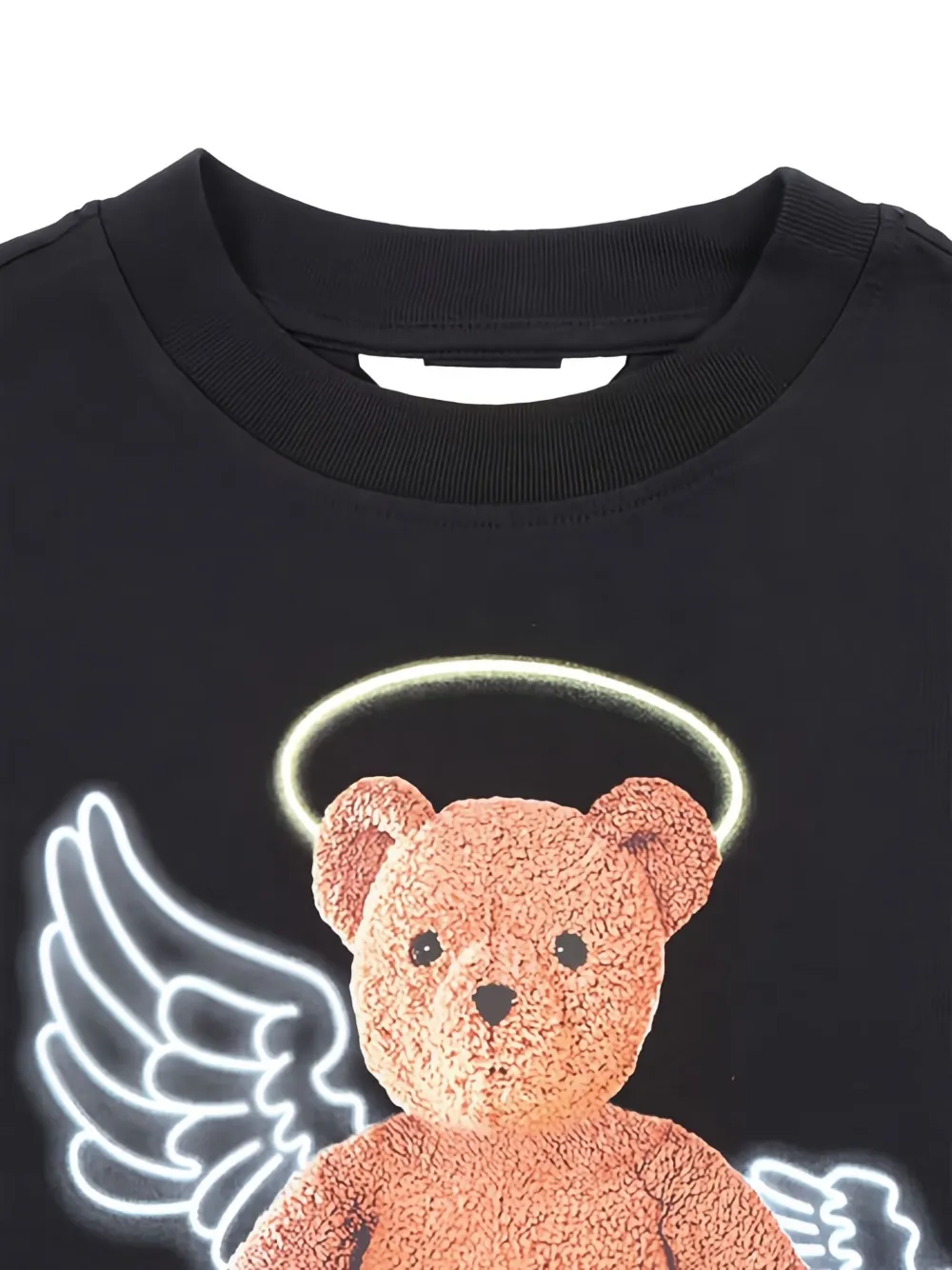 Футболка с принтом мишки Palm Angels Kids, черный — фото 3