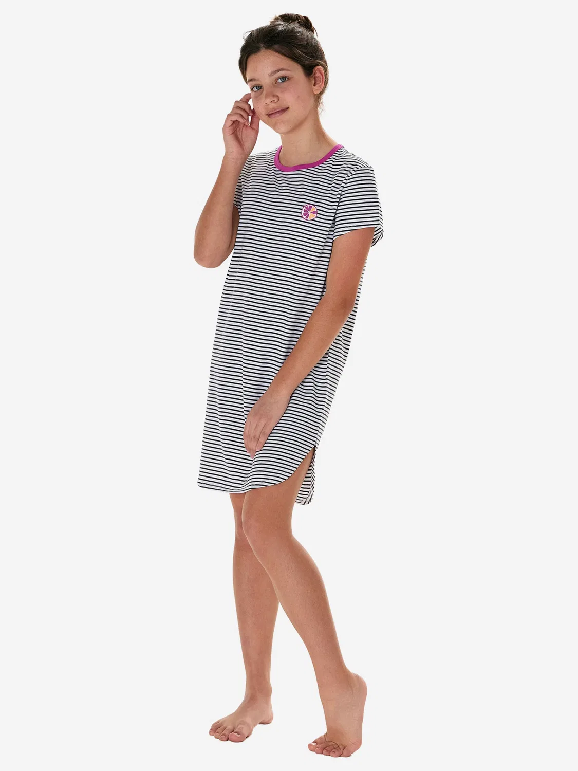 Пижама 'Ночная одежда' Schiesser, Pink/Black/Off White — фото 2
