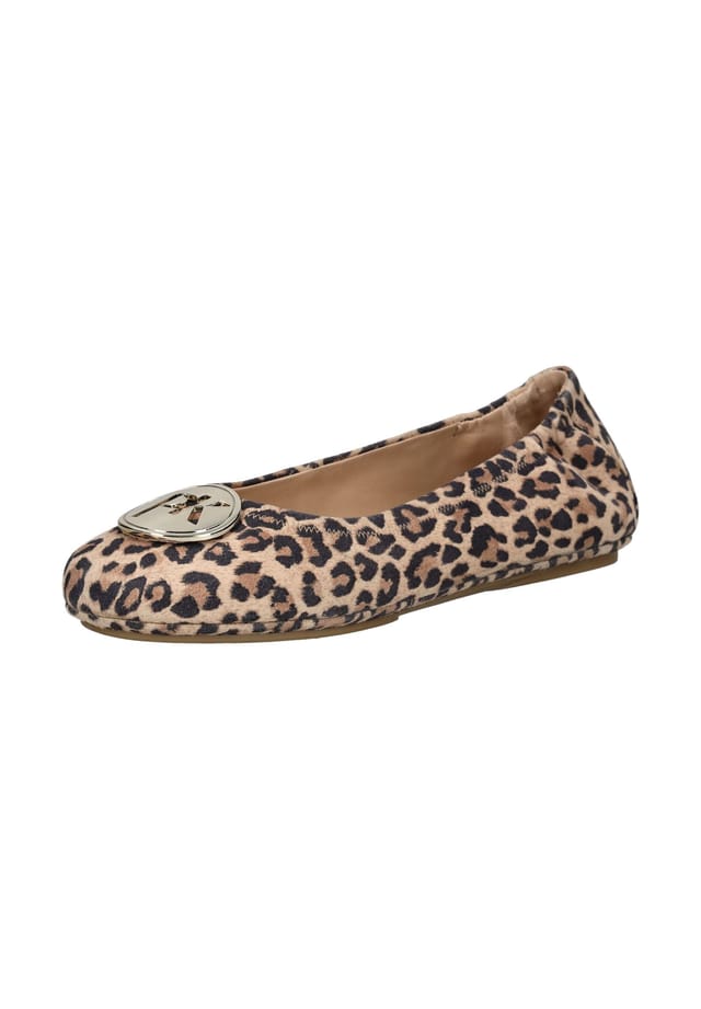 Кожаные балетки Peter Kaiser, цвет leopard