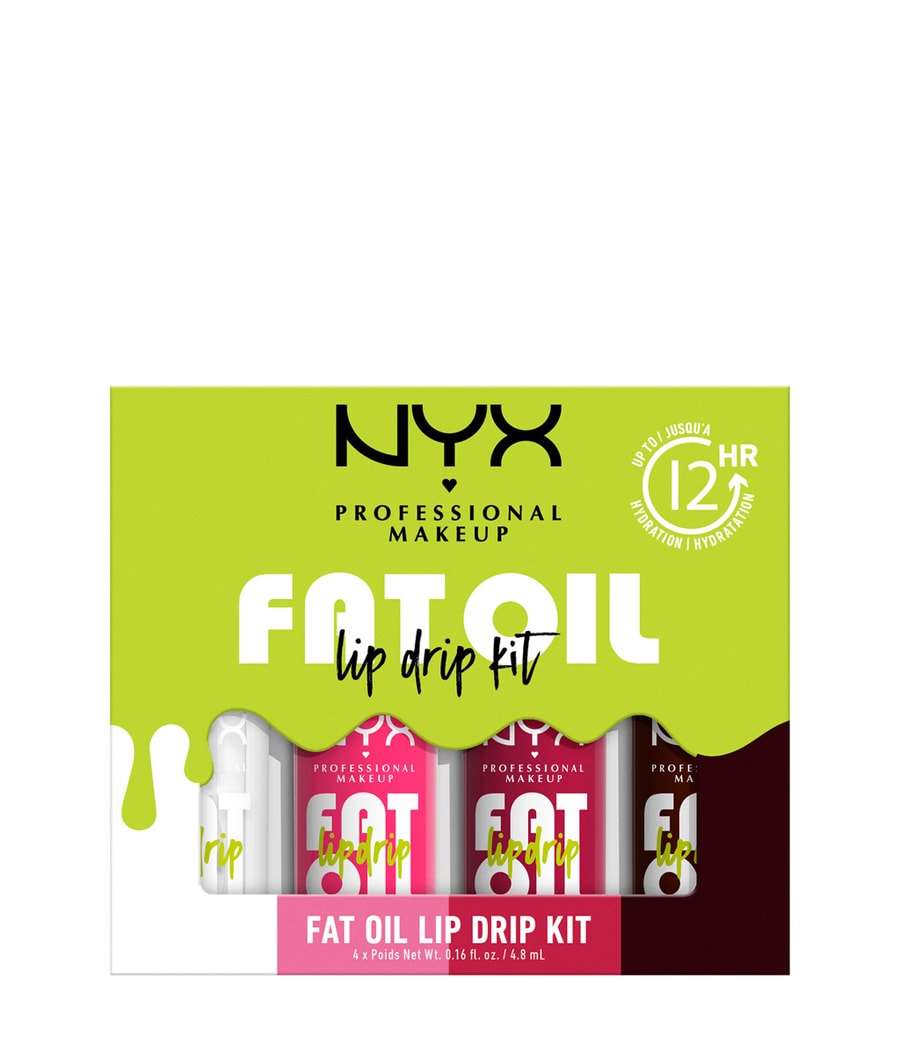 

Набор для макияжа губ NYX Professional Makeup Fat Oil Lip Drip Kit Lip Gloss 4er Set, My Main, Missed Call, Newsfeed, Status Update, 1 шт.