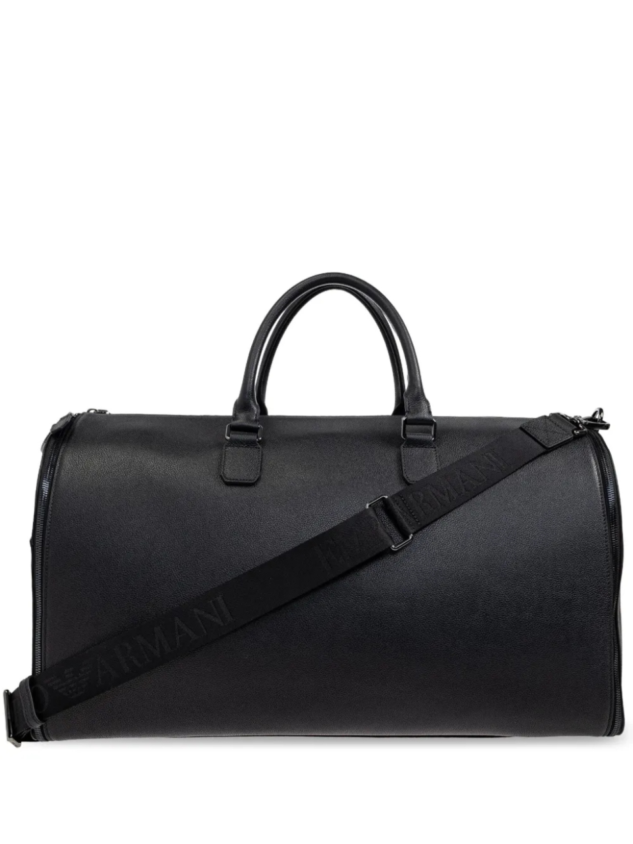 

Кожаная дорожная сумка Emporio Armani, черный