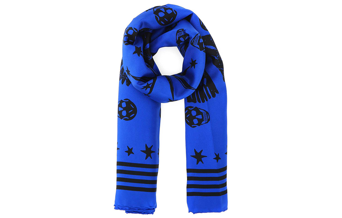 

Alexander McQueen Шёлковый шарф, Blue