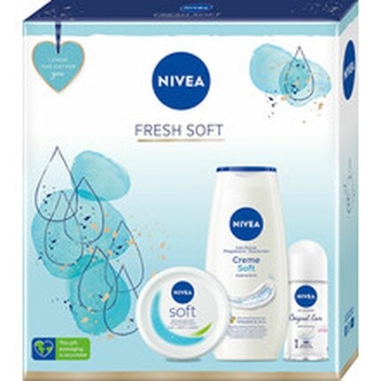 

Набор Nivea Fresh Soft - гель для душа 250 мл, антиперспирант 150 мл, увлажняющий крем 100 мл