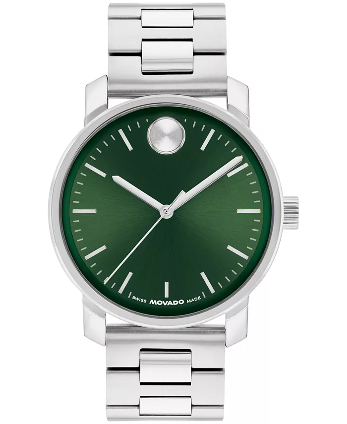 

Мужские смелые аксессуары Swiss Quartz наручные часы из нержавеющей стали, 41mm Movado