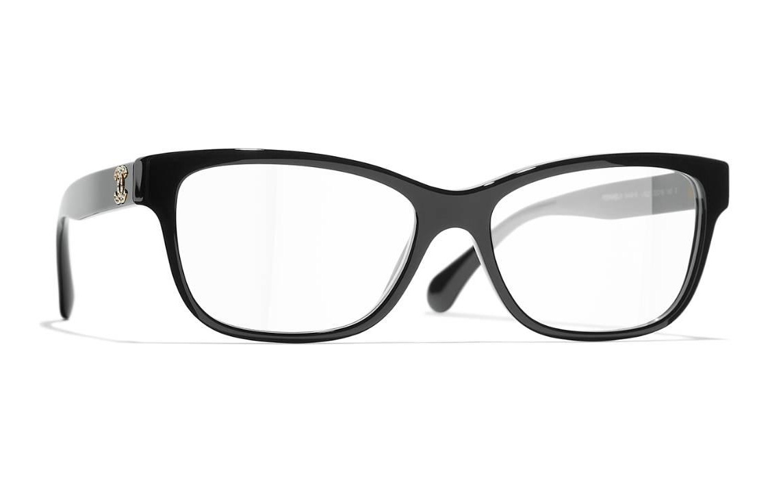

Очки асимметричной формы женские черные CHANEL