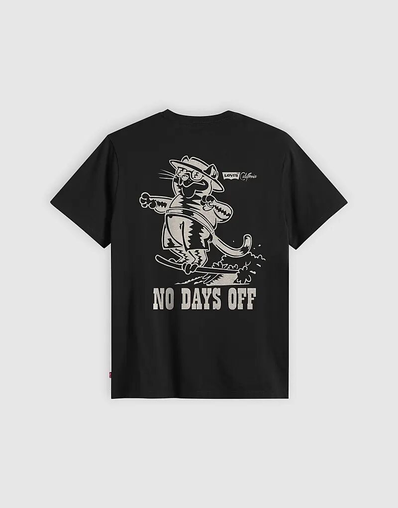

Футболка свободного кроя Levi's No Days Off на спине, черная