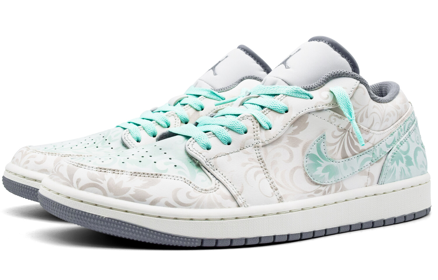 

Кроссовки Air Jordan 1 Vintage Basketball Shoes Men Low-top Gray, светло-серый