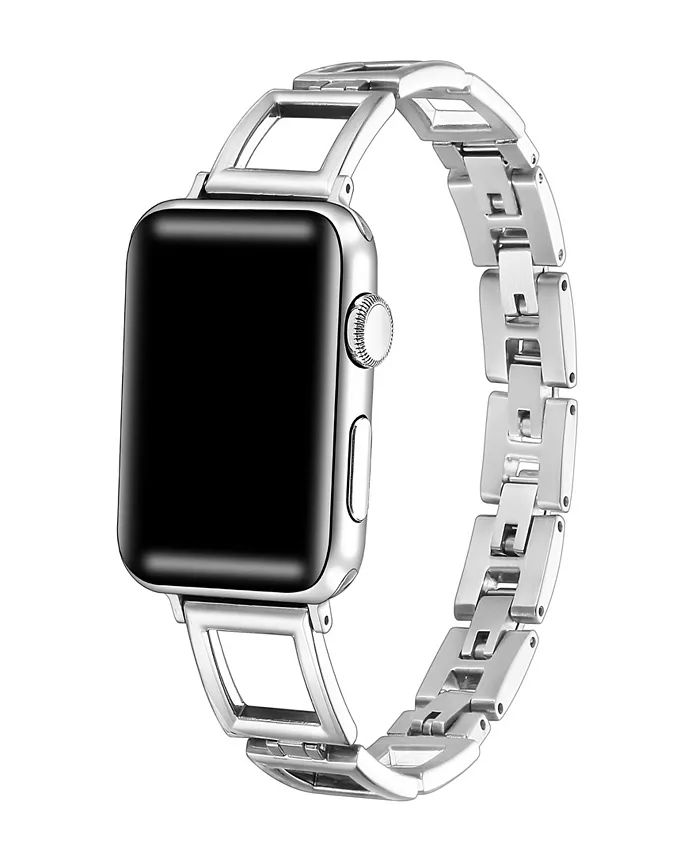 

Унисекс-браслет Journey Square Link из нержавеющей стали для Apple Watch, размеры: 38mm, 40mm, 41mm Posh Tech, серый