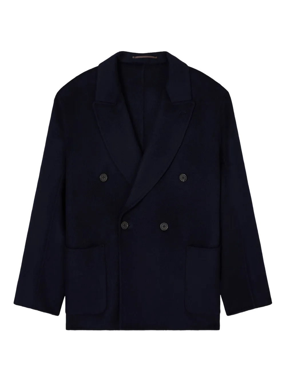 

Двубортный пиджак с шалевым воротником Emporio Armani, синий