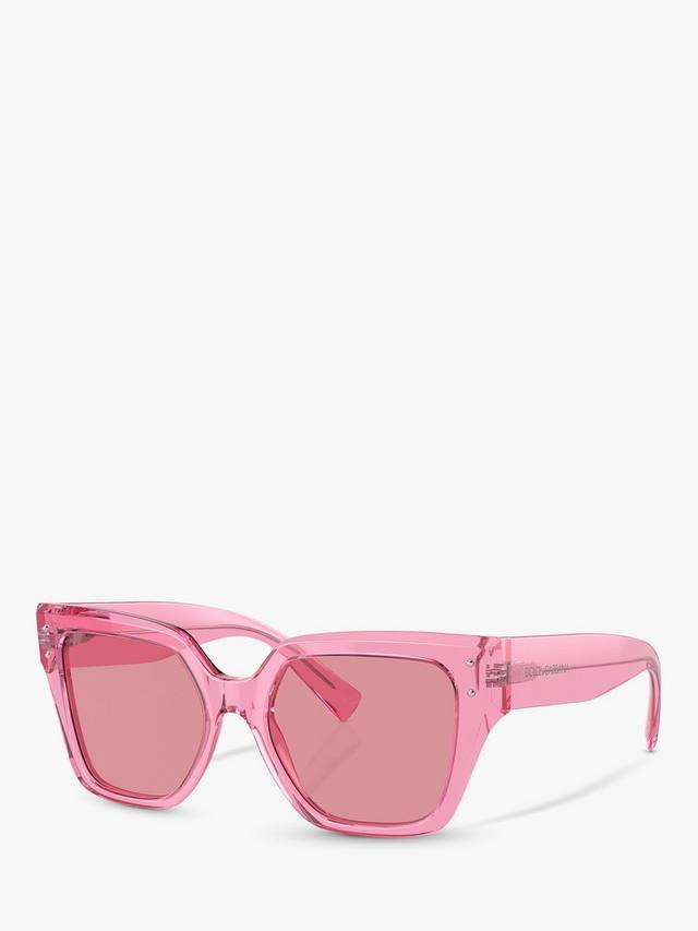 

DG4471 женские прямоугольные солнцезащитные очки Dolce & Gabbana, Transparent Pink/Pink