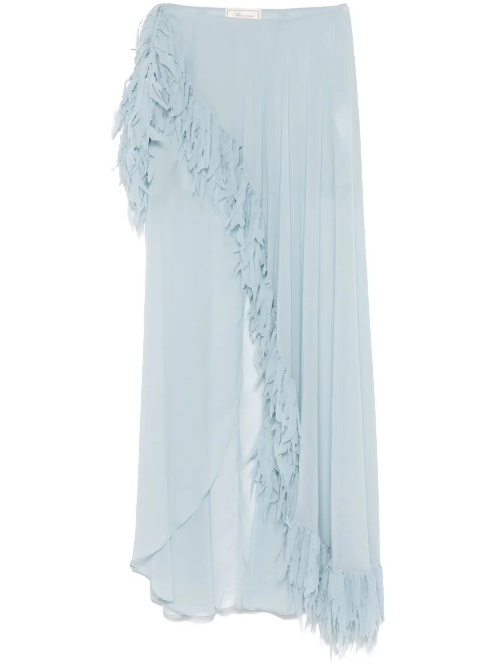 

Юбка макси с бахромой BLUMARINE, синий