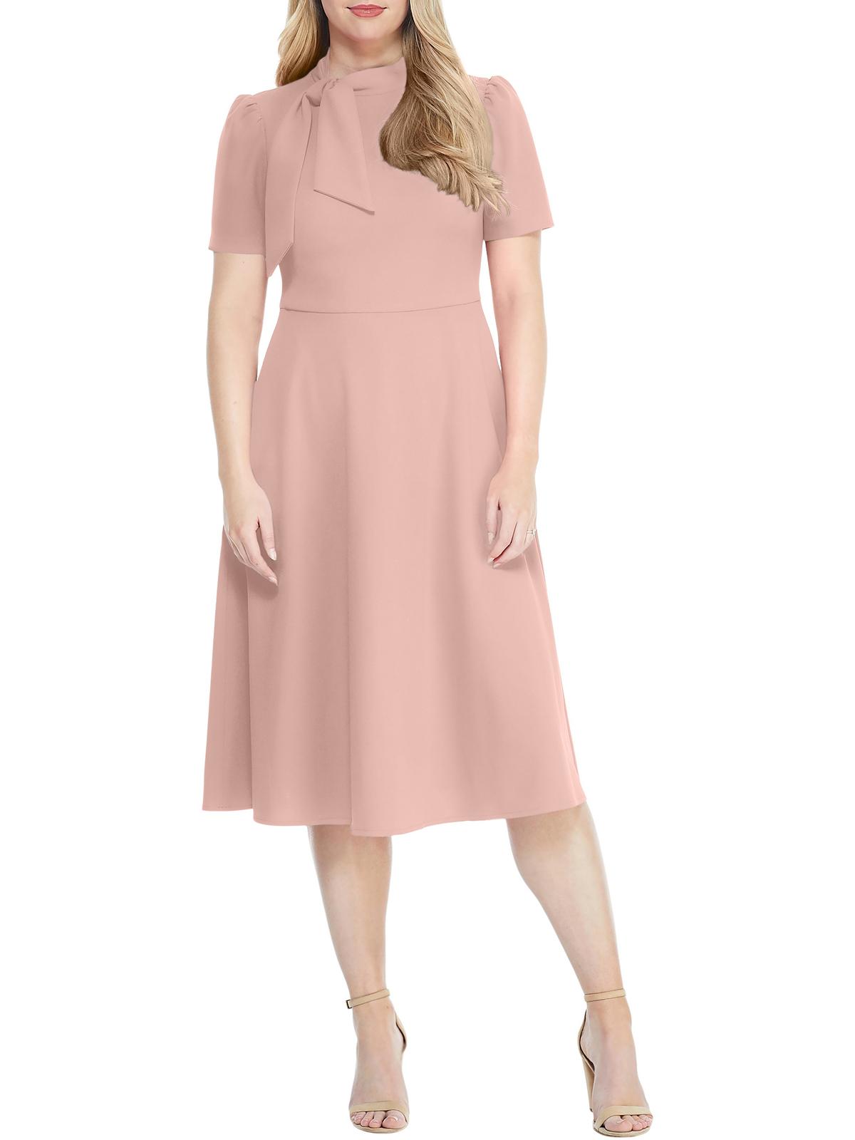 

Женское платье миди с завязкой на шее Maggy London, цвет shell pink