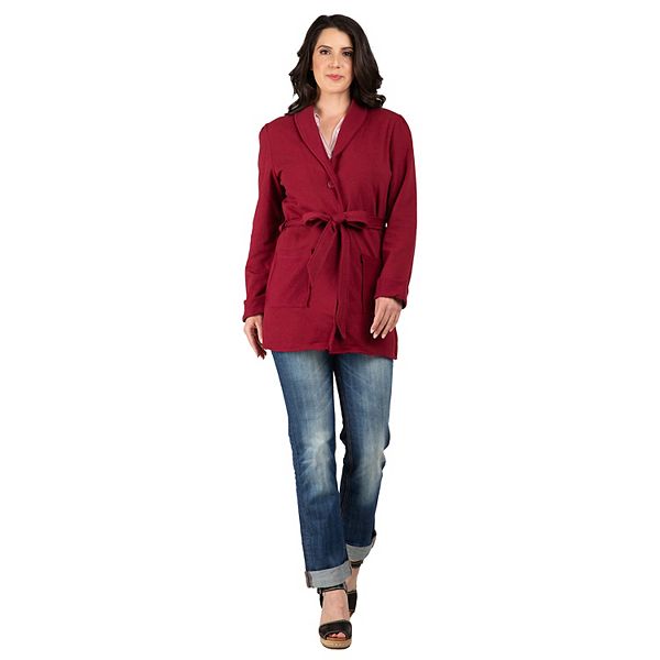 

Женский кардиган с шалью и завязками Miss Halladay, Dark Rose