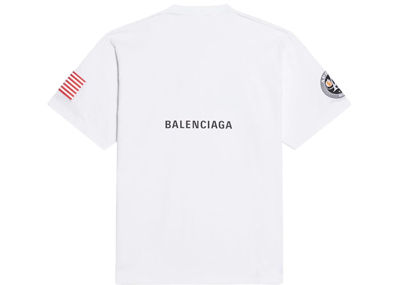 Женская футболка с принтом NASA Space Multi-Patch Balenciaga, White — фото 2
