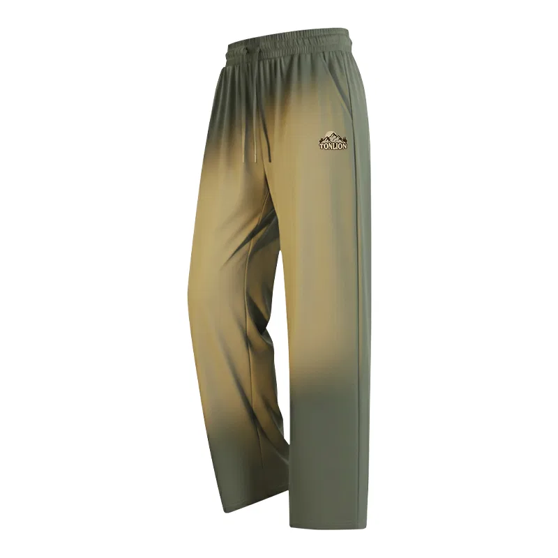 Детские брюки прямого кроя из льна Tonlion, Ice Silk Cooling Breathable Drape Elastic Not Tight Loose Straight Leg Slimming and Height-Enhancing Cropped Pants INS Youth Casual Pants Unisex, Черный — фото 3