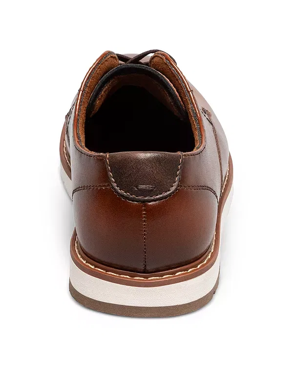 Детские классические туфли для мальчиков на эластичных шнурках Vibe Plain Toe Oxford Florsheim Kids, Cognac — фото 4