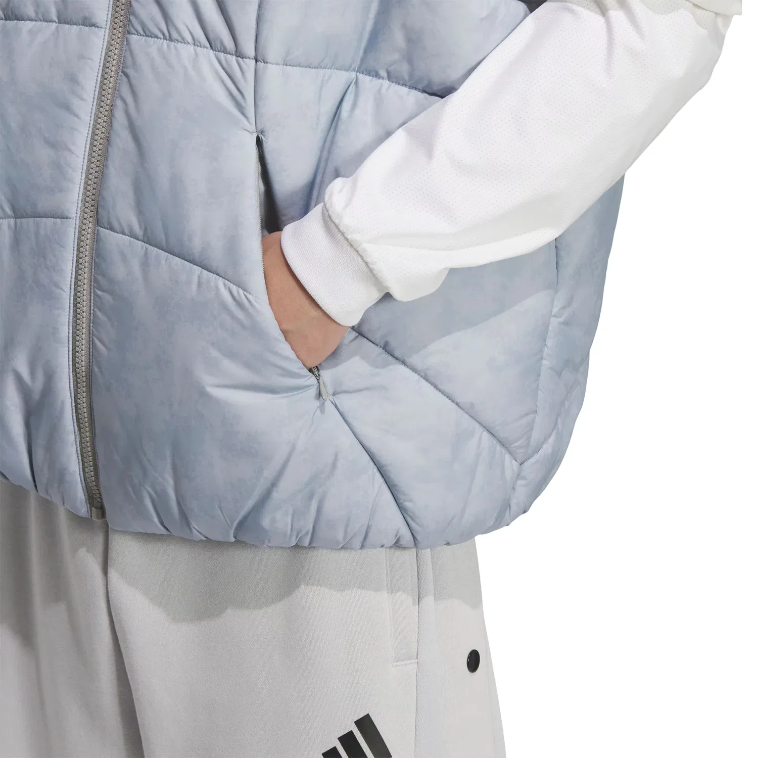Мужской жилет Casual Sports Warm Stand Collar Padded Vest 'Blue' adidas, синий — фото 4