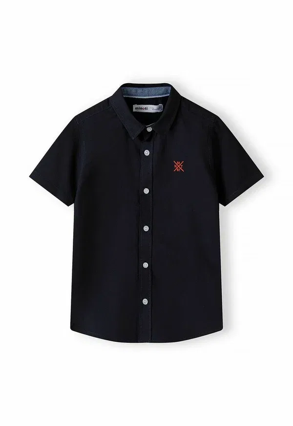 Рубашка с коротким рукавом 100% хлопок Short sleeve oxford Minoti, темно-синий
