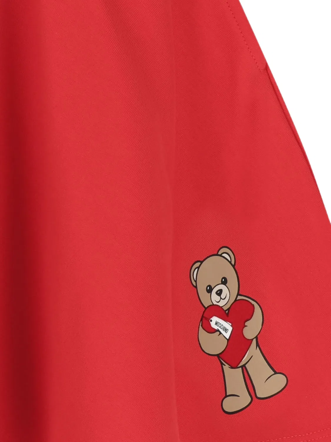 Расклешенная юбка с нашивкой Teddy Bear Moschino Kids, красный — фото 3