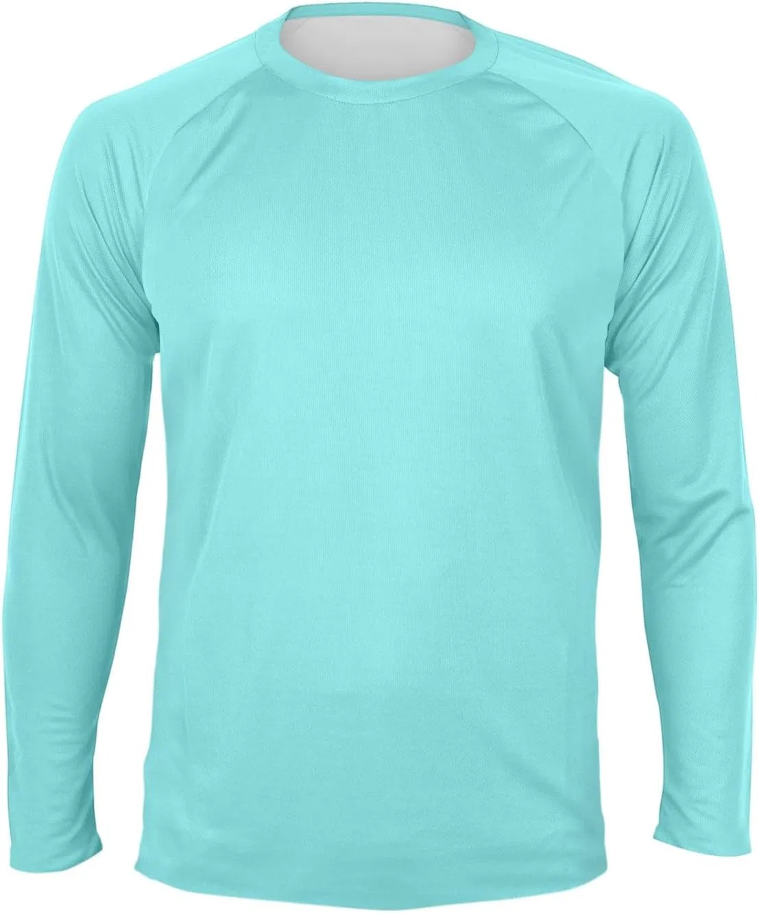 Мужская классическая футболка с длинным рукавом OMING, 2-Light Blue — фото 3