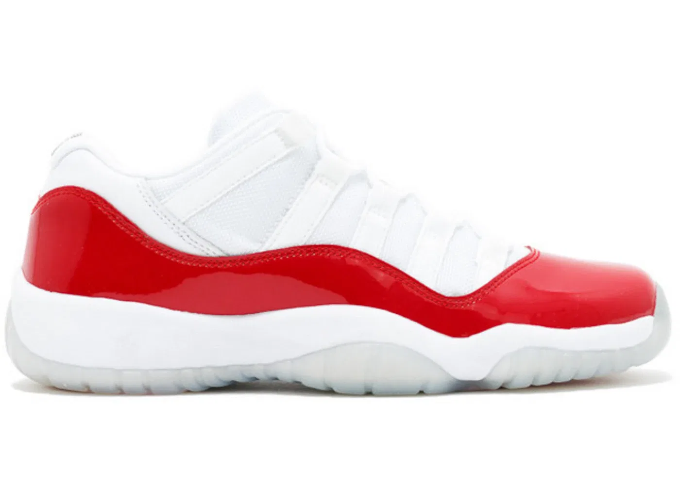 Детские кроссовки для мальчиков с низким верхом Jordan 11 Retro Low Cherry Jordan, White/Varsity Red-Black
