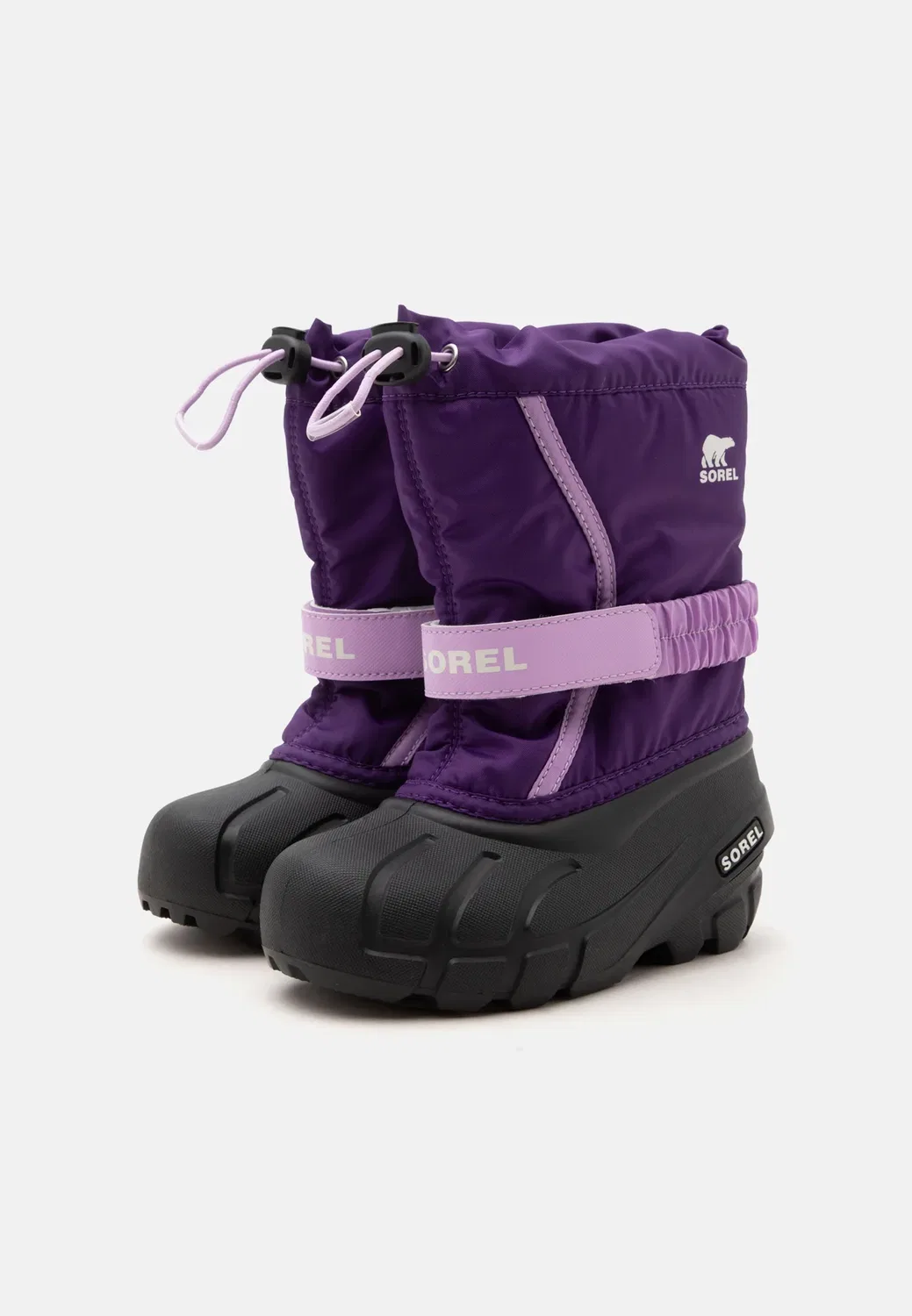 Детские зимние ботинки унисекс с цветочным рисунком Sorel, Ultra Violet/Hydrangea — фото 2