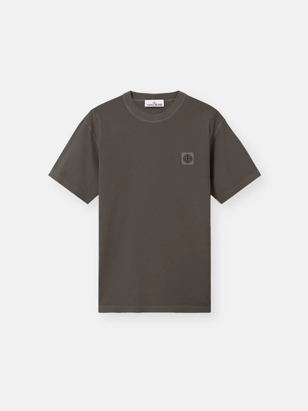 Мужская футболка Stone Island Slim-fit With Compass Patch, угольно-серый — фото 2