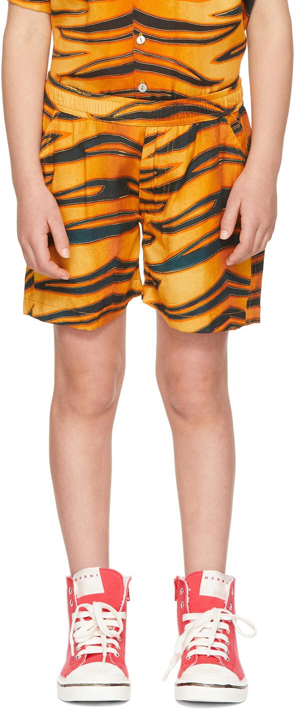 

SSENSE Exclusive Kids Черно-оранжевые шорты Harimau Endless Joy, Черный, SSENSE Exclusive Kids Черно-оранжевые шорты Harimau Endless Joy