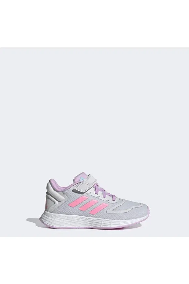 Детские кроссовки для девочек текстильные Duramo 10 Adidas, Gray Pink Purple