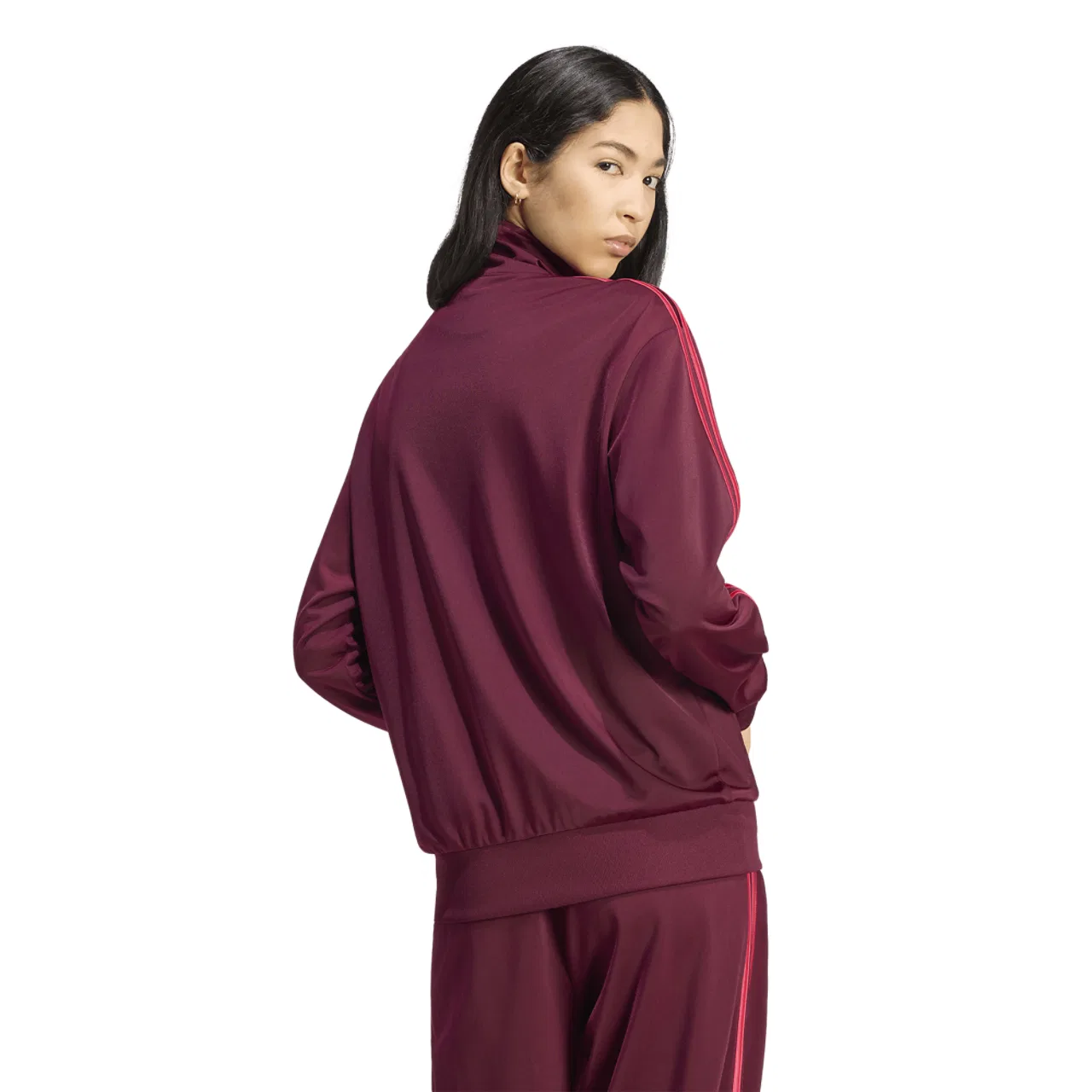 Женская куртка Firebird Classic Loose Track Top Adidas, цвет Maroon/Power Pink — фото 2