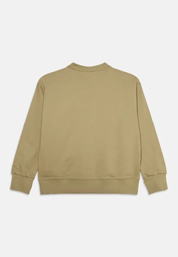 Свитшот с вышивкой Unisex Mm6 Maison Margiela, хаки — фото 2