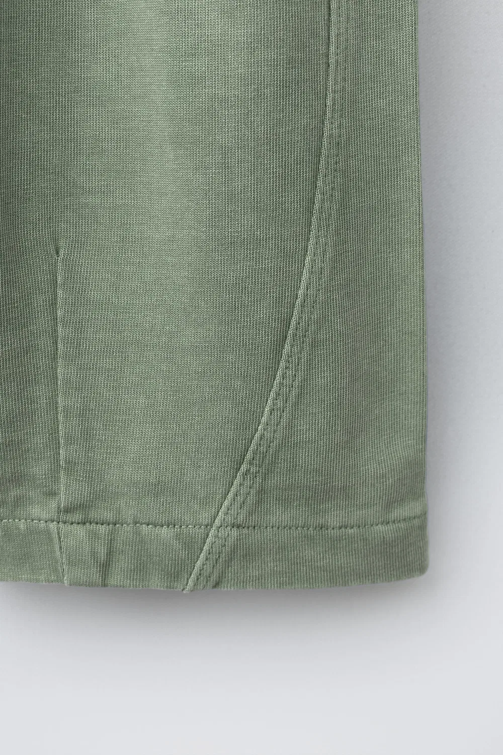 Свободные плотные трикотажные брюки ZARA, Light Green — фото 4