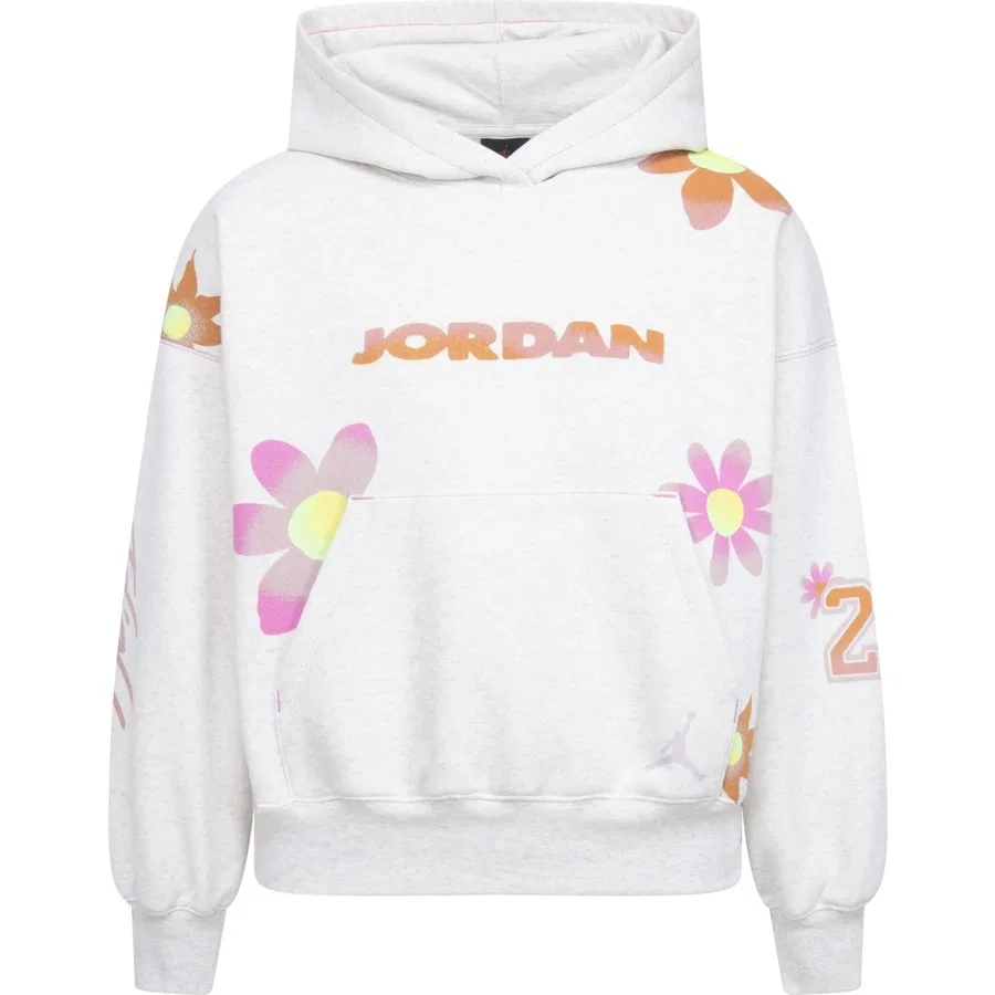 Детский худи Nike Jordan Delorıs Jordan Flower, Белый